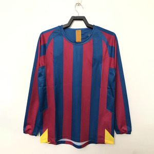 Maillot <span class=keywords><strong>de</strong></span> football rétro personnalisé domicile 05/06 à manches longues pour homme, uniforme <span class=keywords><strong>de</strong></span> football imprimé par transfert thermique 100 % polyester <span class=keywords><strong>de</strong></span> haute qualité - Product Image 1