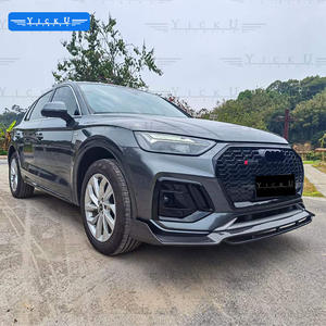 Kit carrosserie en fibre de carbone pour <span class=keywords><strong>Audi</strong></span> Q5L 2018-2022 jupe latérale pelle avant diffuseur arrière aile arrière calandre supérieure CF - Product Image 3
