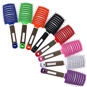 Peigne de massage du cuir chevelu, manche en plastique, poils en nylon, <span class=keywords><strong>pour</strong></span> femmes, <span class=keywords><strong>pour</strong></span> démêler les cheveux bouclés, démêleur, outil de coiffure de salon de beauté - Product Image 1