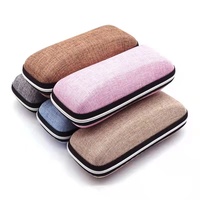 Nouvel étui rigide en EVA résistant à la pression, motif vintage, couleur lin, pour lunettes de soleil et de vue – Meilleure vente