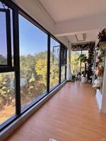 Ventana Abatible con Rejilla de Vidrio, Aleación de Aluminio, Insonorizada, Personalizable, de Alta Calidad, para Edificios de Oficinas, Venta al Por Mayor