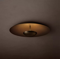 Luminaires de plafond créatifs rétro en acier et verre pour salon, salle de lecture, maison, en laiton, éclairage artisanal de haute qualité