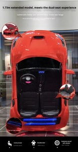 Voiture de sport électrique à quatre roues pour enfants, siège double parent-enfant, jouet pour enfants et adultes, utilisation en intérieur, matière plastique, très cool - Product Image 4