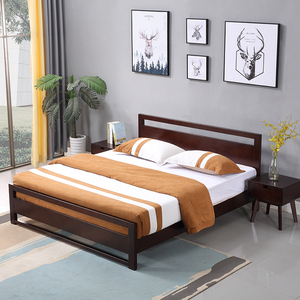 Tempat Tidur Kayu Ukuran King Desain Modern Furnitur Kamar Tidur <span class=keywords><strong>Hotel</strong></span> Penjualan Terbaik Cina - Product Image 5