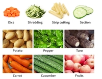 Máquina Cortadora automática de verduras/máquina rebanadora y cortadora en cubitos/cortador de rebanadas de zanahoria y pepino