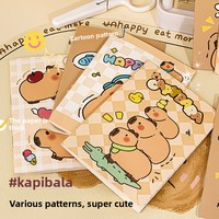 Carnet Kawaii Mini Capybara, Carnet de poche mignon et varié, Journal, Agenda, Bloc-notes de planification, Papeterie amusante à thème dessin animé, Cadeau