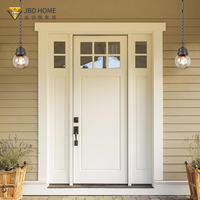 Porte d'entrée extérieure double en bois de style français moderne et luxueux, porte extérieure composite imperméable, portes d'entrée principales pour maisons