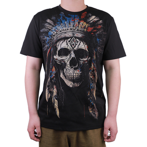 Camiseta informal de peso pesado con logotipo e imagen Camiseta de gran tamaño personalizada para hombres Impresión de camisetas digitales - Product Image 1