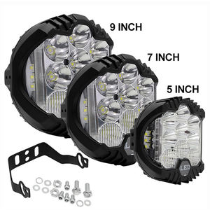 Nouveaux phares LED pour moto de 7 pouces, 6500 lumens, blanc/jaune, 70W, 12V, barre de travail, éclairage antibrouillard, montage universel, tout-terrain - Product Image 1
