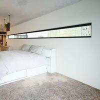 Fenêtre fixe verticale mince/maigre/étroite en aluminium de coupure thermique moderne pour la lumière latérale de cage d'escalier et de couloir