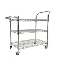 Leenol Acier au carbone SMD SMT ESD PCB Étagère à bobine 5 niveaux Fil de chrome Étagère de stockage Rack Chariot Chariot
