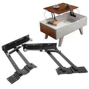 Metal Iron Furniture Hardware Fittings Lift Top Storage Coffee Table Tea Desk Lifting Mechanism Supporter Folding Table Hinge