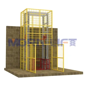 MORN CE标准定制4m小型液压建材仓库液压电动小型货物升降机货运电梯
