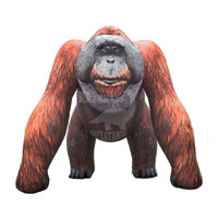 Fête du Festival des Dinosaures, modèle d'animal gonflable géant de 1 m, 2 m, 3 m, dessin animé de gorille, bâche en PVC, tissu Oxford, conception 3D gratuite, publicité