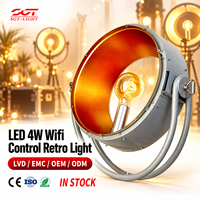 Lumière de scène rétro LED 4W, ampoule à filament E27, contrôle WiFi DMX512, lampe chaude M8 suspendue, chaleur et esthétique visuelle pour le théâtre
