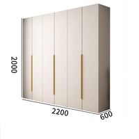 Armoire dressing sur mesure de grande taille, contemporaine et moderne, en bois durable, avec 8 portes, design personnalisé en termes de taille et de couleur