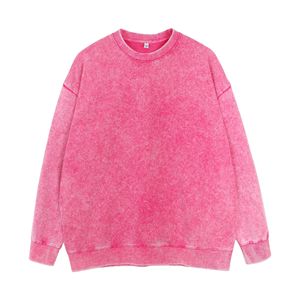 เสื้อสเวตเชิ้ตคอกลมทรงหลวมสไตล์เรโทรวินเทจสำหรับผู้ชาย มีกระเป๋า ผ้าบาติก ป้องกันขนร่วง น้ำหนัก 400 กรัม เหมาะสำหรับใส่ลำลอง - Product Image 1