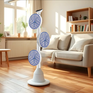 Ventilateur sur pied moderne Oscillation Portable Ventilateur domestique Télécommande Circulation d'air <span class=keywords><strong>3D</strong></span> - Product Image 2