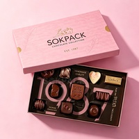 Boîte cadeau de luxe personnalisée écologique pour bonbons et aliments pour bébés, avec logo en feuille d'or, emballage en papier rigide de qualité supérieure, plateau moulé, chocolats faits à la main