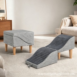 Escalera de madera maciza para interiores para perros y mascotas, escalones para humanos y mascotas, sofá, escaleras para gatos y perros, rampa, y - Product Image 1