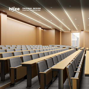 HOZE HS-1203-3 Modernes Design Akademische Schul möbel Set Holztisch Stuhl für Universität Klassen zimmer Auditorium Halle Stahl - Product Image 3