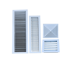 Grille d'aération à lamelles réglables en aluminium monocouche, grille d'alimentation et de retour d'air pour climatiseur central avec filtre