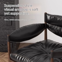 Fauteuil individuel minimaliste en bois massif, style minimaliste italien, chaise de chasse danoise, fauteuil de salon design, mobilier de maison