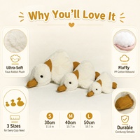 Peluche Canard Confortable en Promotion, Jouet Doux en Fausse Fourrure Rempli de Coton PP, Plusieurs Tailles, Design Adorable, Cadeau pour Enfants