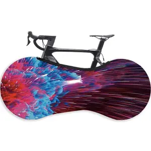 Sac de rangement de Protection de vélo imprimé personnalisé Anti-poussière couverture de roue de vélo extensible à haute élasticité - Product Image 1