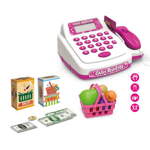 Usine en gros petite caisse enregistreuse shopping plaisir semblant jouer jeu jouet de caissier Avec <span class=keywords><strong>son</strong></span>, lumière, calculatrice - Product Image 1