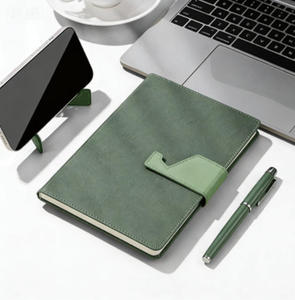 Carnet promotionnel A5 en cuir PU 2026, 100 feuilles, avec support magnétique pour téléphone, fournitures de bureau, logo personnalisé, nouveau, créatif et unique - Product Image 1