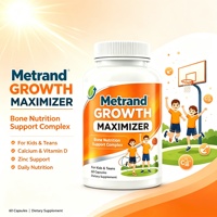 Capsules de soutien nutritionnel osseux Metrand, 60 capsules, complément alimentaire pour enfants et adolescents, calcium, fer, zinc, sélénium, minéraux