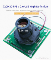 Módulo de Cámara USB HD 720P, Sin Controlador UVC, Reconocimiento Facial para ATM, Android, Linux, Windows PC