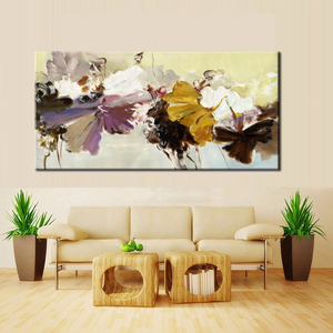 Moderna <span class=keywords><strong>tela</strong></span> astratta pittura Wall Art Poster <span class=keywords><strong>dipinti</strong></span> a mano <span class=keywords><strong>fiori</strong></span> stampe <span class=keywords><strong>su</strong></span> <span class=keywords><strong>tela</strong></span> per soggiorno decorazione domestica - Product Image 5