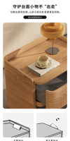 Table de chevet moderne minimaliste en bois massif de luxe léger avec tiroir de rangement pour petits appartements, mobilier de maison