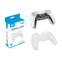 Étui de protection en cristal transparent pour étui de contrôleur PS5 pour coque transparente PlayStation 5 DualSense pour couvercle de poignée Play5