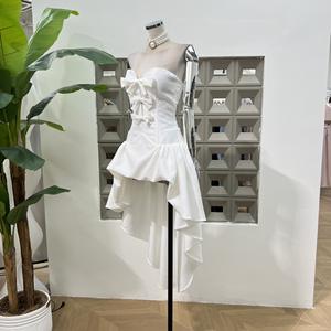 Bettergirl 2025 printemps et été nouveau Style court <span class=keywords><strong>avant</strong></span> et long arrière arc queue soins de la peau minceur robe de Style français - Product Image 3