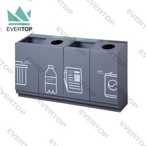 Contenedores de basura <span class=keywords><strong>clasificados</strong></span> de la Contenedores de segregación de residuos Contenedores de reciclaje 4 en 1 4 Botes de basura de flujo para reciclaje de Área Comercial - Product Image 2