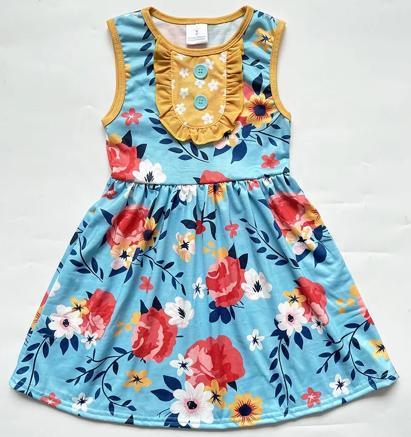 卸売RTS子供サマーブティック服花子供服赤ちゃん女の子ドレス子供用夏服