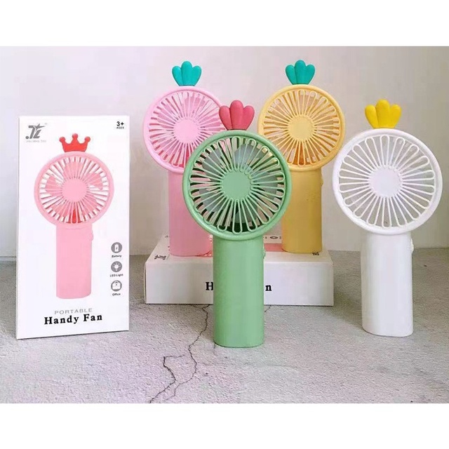 Low Price Mini Handheld Fan 2*AA Battery Plastic Portable Mini Fan for Promotion