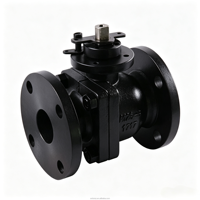 Vanne à boisseau sphérique flottante 2 pièces PN16 en fonte ductile GG25 GGG40 QT450 à levier manuel et à brides pour système d'eau