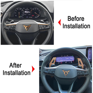 Palanca de Cambios para Volante de Coche, para <span class=keywords><strong>Cupra</strong></span> <span class=keywords><strong>Formentor</strong></span>, LEON, Ateca 2021 <span class=keywords><strong>2022</strong></span> 2023 2024 2025, Estilo DSG, Extensión de Aluminio - Product Image 2
