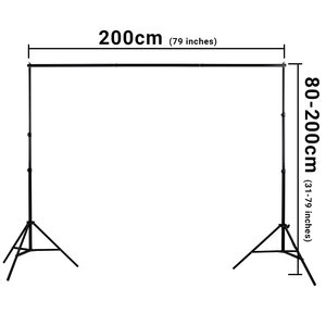 Soporte de trípode fácil y portátil, sistema de soporte ajustable para fotografía, estudio fotográfico, telón de muselina no tejida, 2x3m - Product Image 2