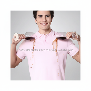 Chemise polo pour homme, coupe confortable, 100% coton, résistante aux taches et à l'huile, hydrofuge, motif uni, tricotée, livraison DDP - Product Image 1