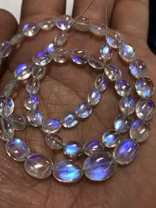 หินมูนสโตนสีรุ้งธรรมชาติที่งดงามมากอัญมณีไฟบริโอแล็ตทรงรีสีฟ้าสำหรับเครื่องประดับ - Product Image 6