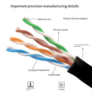 <span class=keywords><strong>Cable</strong></span> de red Ethernet personalizado de fábrica 1M <span class=keywords><strong>Cat5</strong></span> CAT5e <span class=keywords><strong>Cable</strong></span> de puente de alta calidad con velocidades de transmisión estables para uso en interiores - Product Image 2