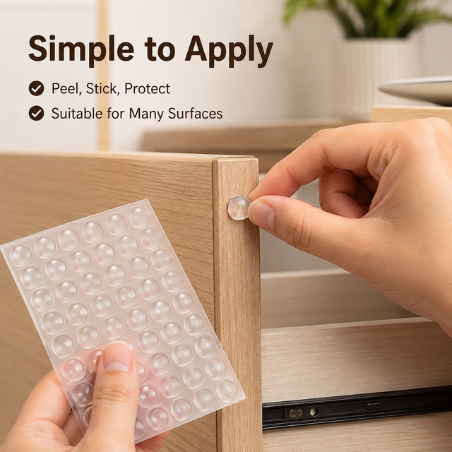 Clear Silicone Bumper Pads Self Adhesive Round Rubber Feet Anti Scratch Cushion Dots for Furniture Glass Table