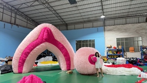 Modelo de Senos Inflables Sexys, Accesorios Grandes para Escenario, Decoración de Senos Inflables de Felpa para Fiestas, Eventos, Discotecas, Campañas Femeninas - Product Image 2