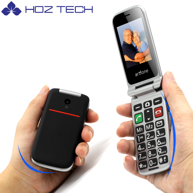 MTK 2G Senior Flip Phone with S0S Key/Dual SIM Card Big Font Big Speaker Long Standby
