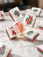 Jeu de Mahjong américain Panda personnalisé de luxe avec 160 tuiles, pour 4 joueurs, en acrylique hautement transparent gravé, pour adultes
